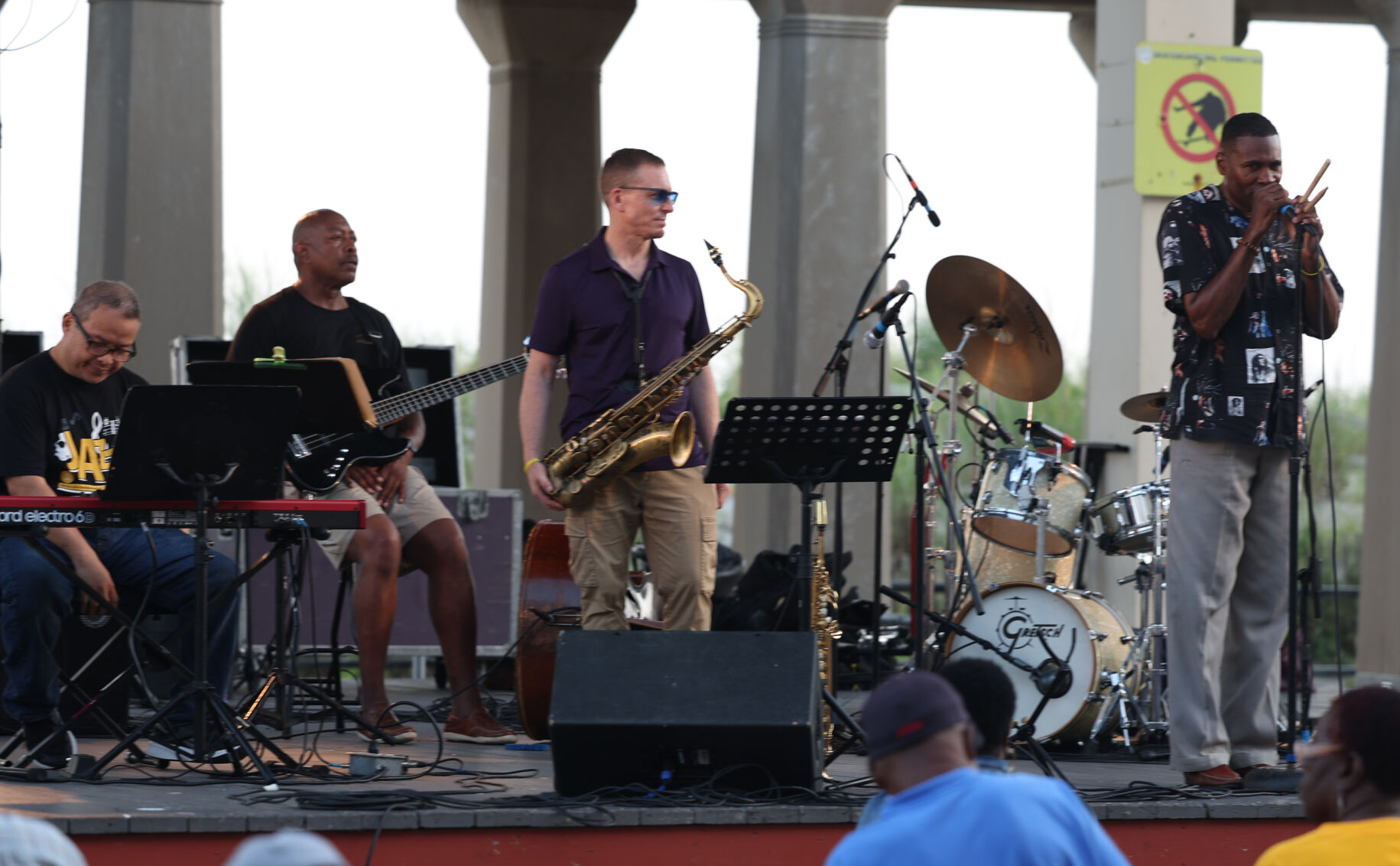 Concert at "Chicken Bone Beach" at Kennedy Plaza